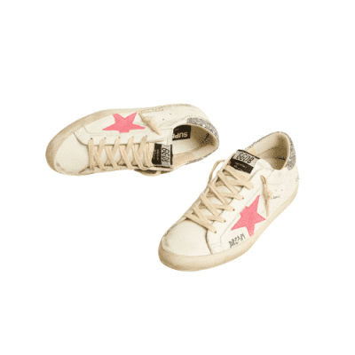 GOLDEN GOOSE SUPERSTAR LTD WHITE WITH PINK STAR