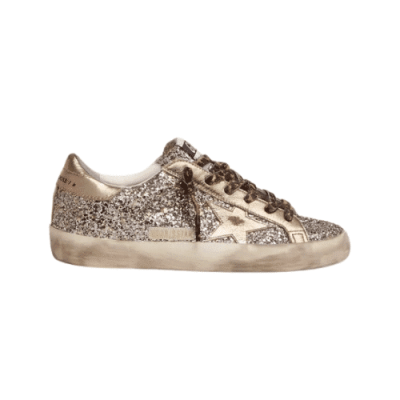GOLDEN GOOSE SUPERSTAR PLATINUM GLITTER