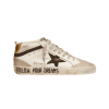 GOLDEN GOOSE MID STAR WITH BLACK STAR AND YELLOW HEEL