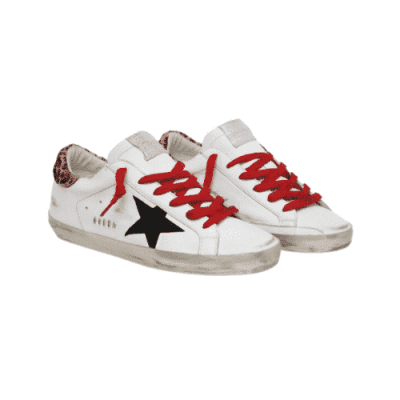 GOLDEN GOOSE SUPERSTAR LEOPARD WITH BLACK STAR AND LEOPARD HEEL