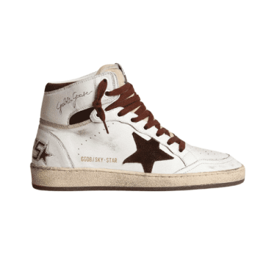 GOLDEN GOOSE SKY STAR WHITE WITH BROWN STAR